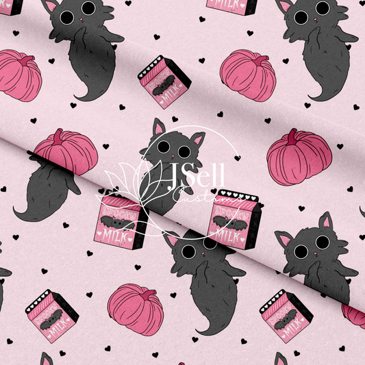 Spooky Cats Seamless Pattern